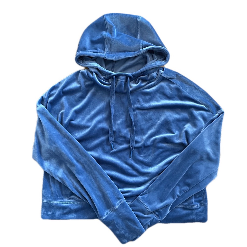 COPY - Aerie OFFLINE velour sweatshirt, color blue, size M